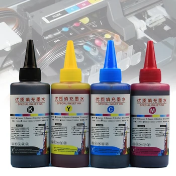 

4 Pcs Compatible Dye 4 Color Desktop Accessaries Refill Ink Kit Practical Universal Printer Supplies 100ml For Canon PG-245