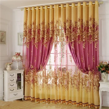 

Full Shading Jacquard Double Window Curtain Fabric Double Side Blackout Curtains for Living Room Bedroom Rideaux Occultant