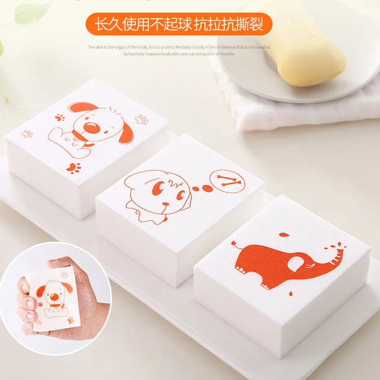 

Soft Bath Sponge Scrubber Body Cleaning Foam Shower Puff High Density Printed Body Exfoliating Sponge for Baby Adults