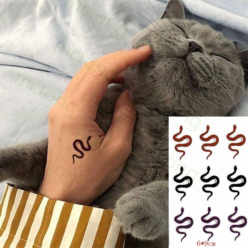 Sticker Hand-Tatouage Snake Tatoo Body-Water-Flash Temporary-Tattoo-Cartoons Fake Waterproof