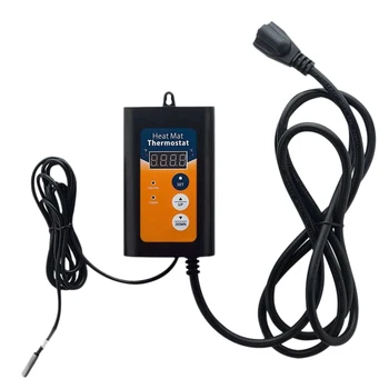 

GTBL 1000W 120V Digital Temperature Controller Heat Mat Thermostat for Indoor Plant Seed Growing Pet Heating Warm Pad US Plug