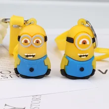 Мой из мультфильма «Гадкий я» с изображением миньонов из ПВХ стерео кукла-брелок для ключей кулон Bigeye» Adorkable пары Подвеска для сумочек