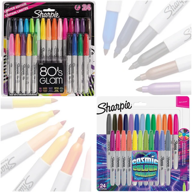 Sharpie Permanent Markers Ultra Fine Point Cosmic Color Limited Edition 24  Count