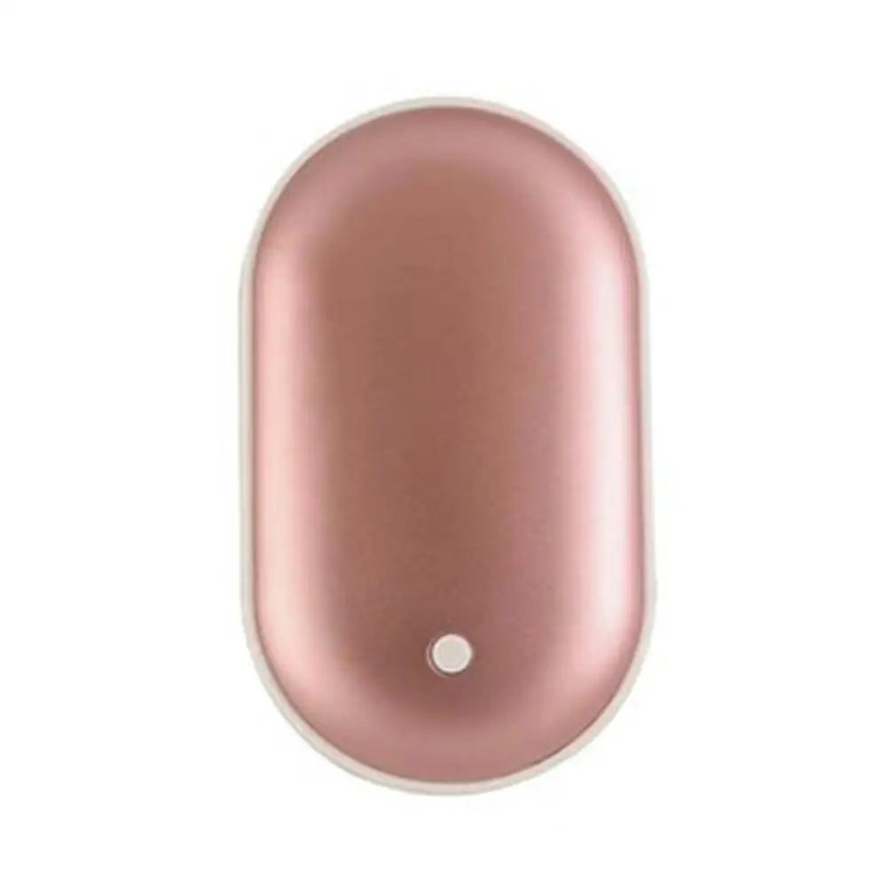 rose gold Портативные мини-грелки для рук Lucky Cobblestone USB power Bank перезаряжаемая грелка для рук для холодной зимы - Цвет: rose gold