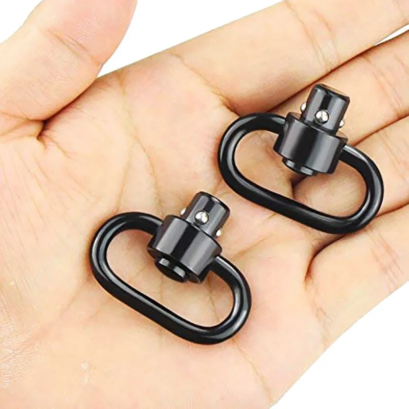 

2020 2Pcs/Set Quick Detach QD Duty Push Button Sling Swivel Mount Adapters Hunting Accessories