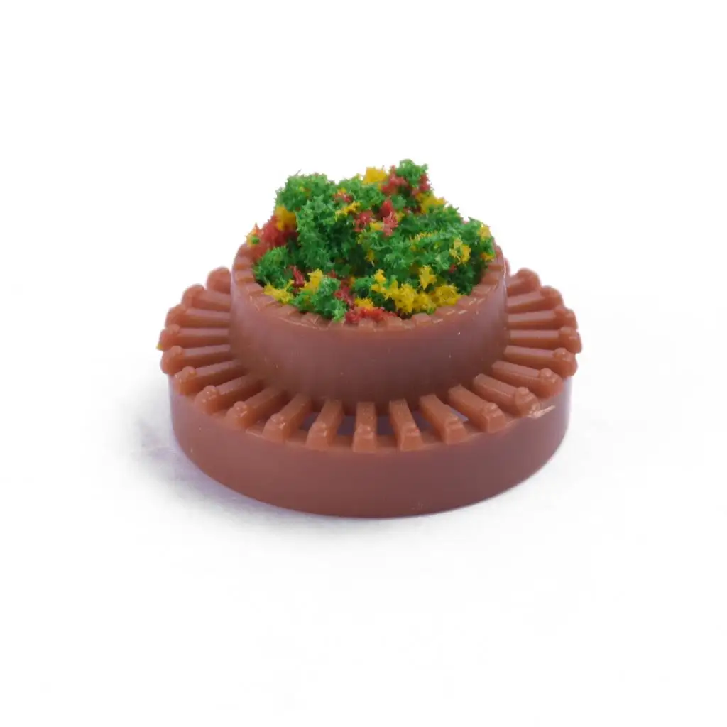 5pcs 1:150 Scale Plastic Flower Beds For Doll House DIY Sand Table Layout
