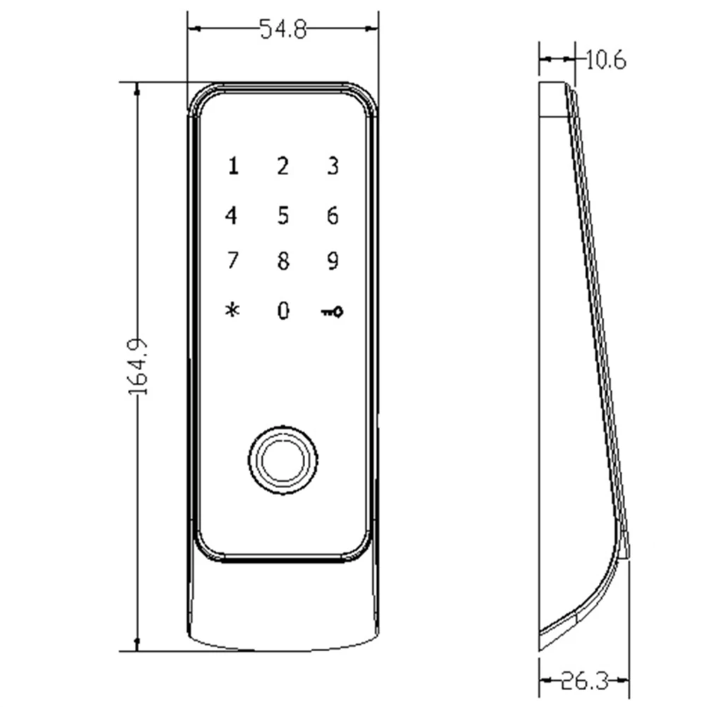 Цифровая умная клавиатура с питанием от аккумулятора, для безопасности дома, современный ящик, для офиса, замок с отпечатком пальца, биометрический пароль, цинковый сплав