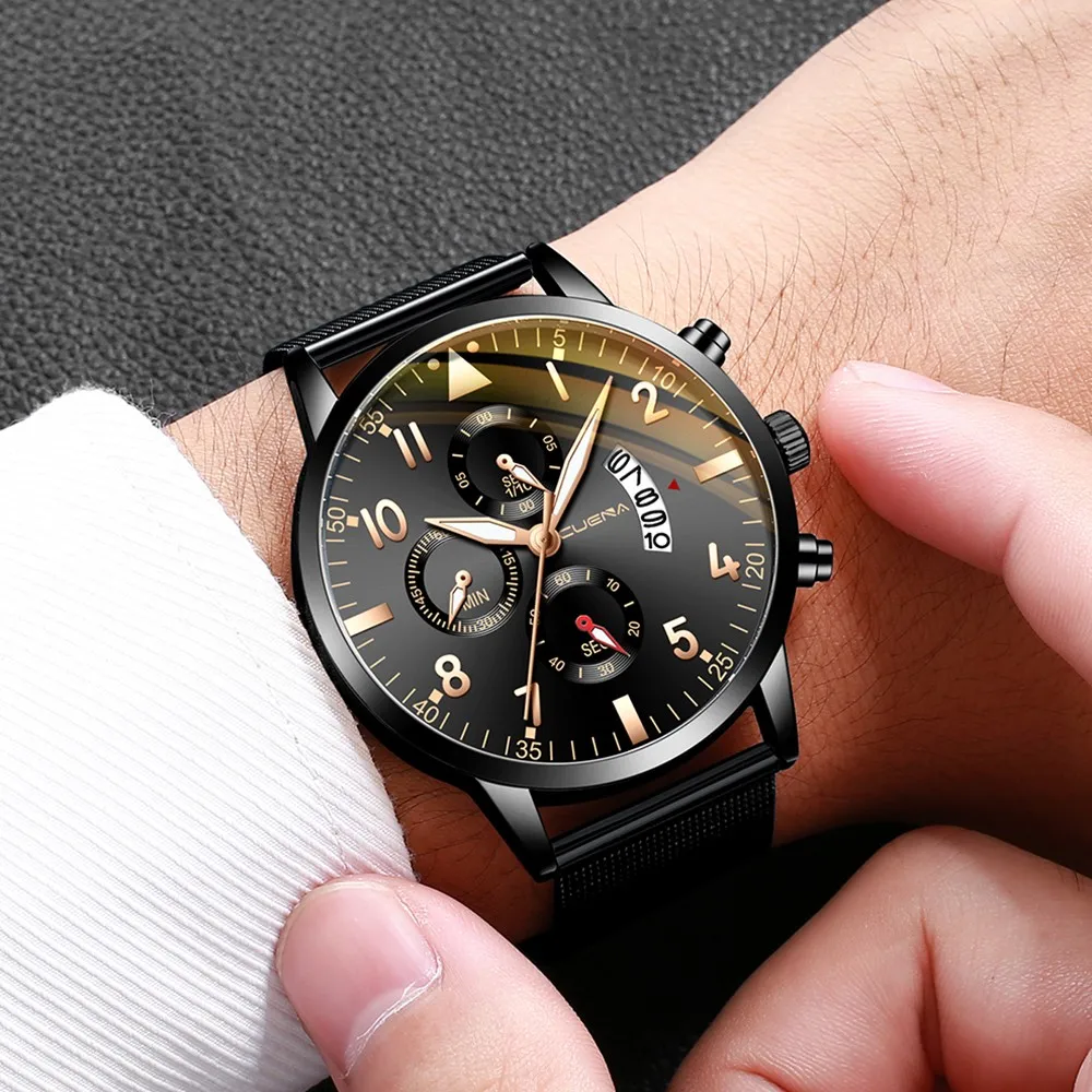 Watches Men Minimalist Sport Date Watch Fashion Stainless Steel Dial Analog Quartz High Quality Clock relogio masculino % | Наручные часы
