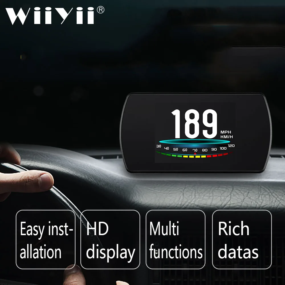 

P12 car head up display car Speed Projector windshield Automobile HUD OBD2 Driving Computer Auto Diagnostic Fault Code Tool