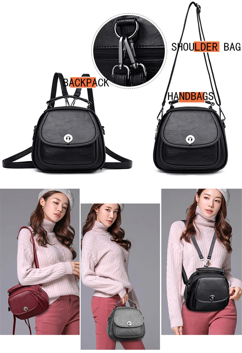 Многофункциональные рюкзаки для девочек-подростков Mochila Feminina, женские кожаные рюкзаки высокого качества, небольшой рюкзак в консервативном стиле