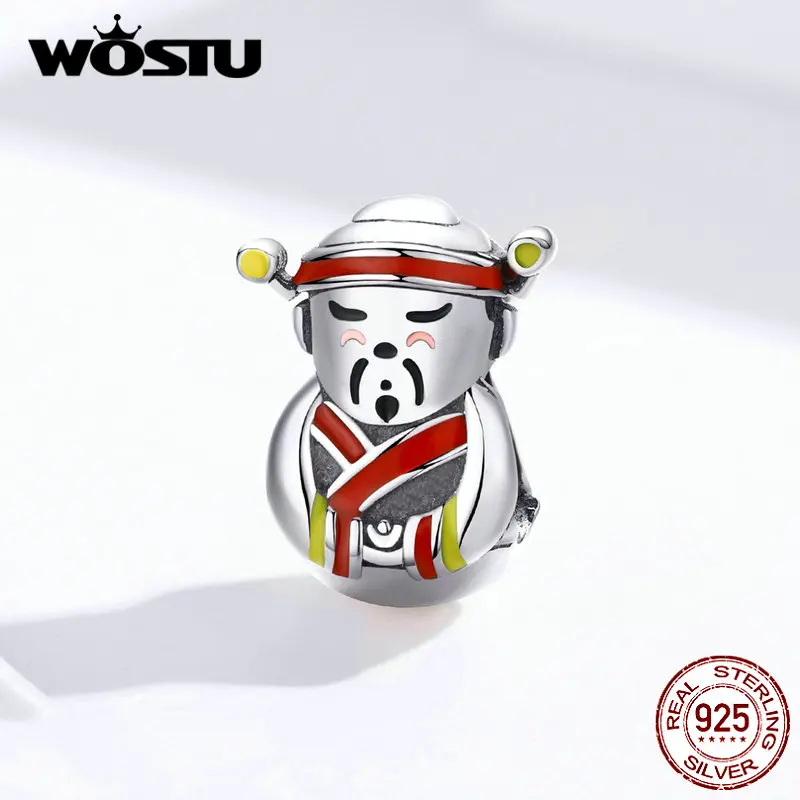 WOSTU, 925 пробы, серебро, Бог богатства, бусины, талисман на удачу, подходит к оригинальному браслету, ожерелье, подарок на год, ювелирные изделия cqcΩ