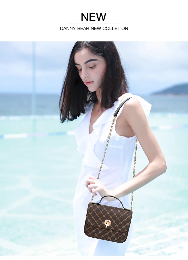 Danny Bear плед медведь серия Женская классическая сумка из искусственной кожи Сумка через плечо DBWB7116015-009