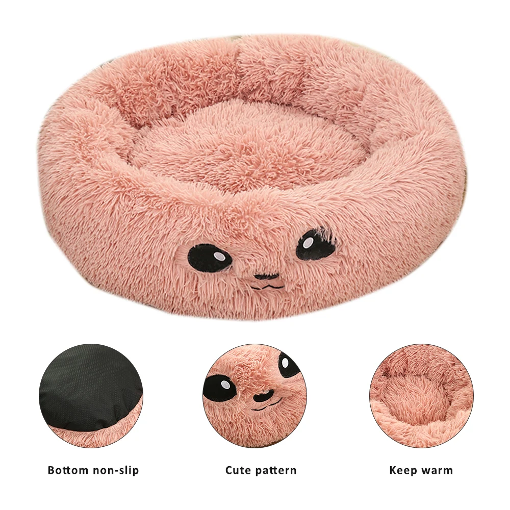 Long Plush Round Dog Bed Kennel Washable Pets House Soft Cotton Mats Sofa For Small Large Dog Chihuahua Pet Basket Pet Bed Long Plush Round Dog Bed Kennel Washable Pets House Soft Cotton Mats Sofa For Small Large Dog Chihuahua Pet Basket Pet Bed