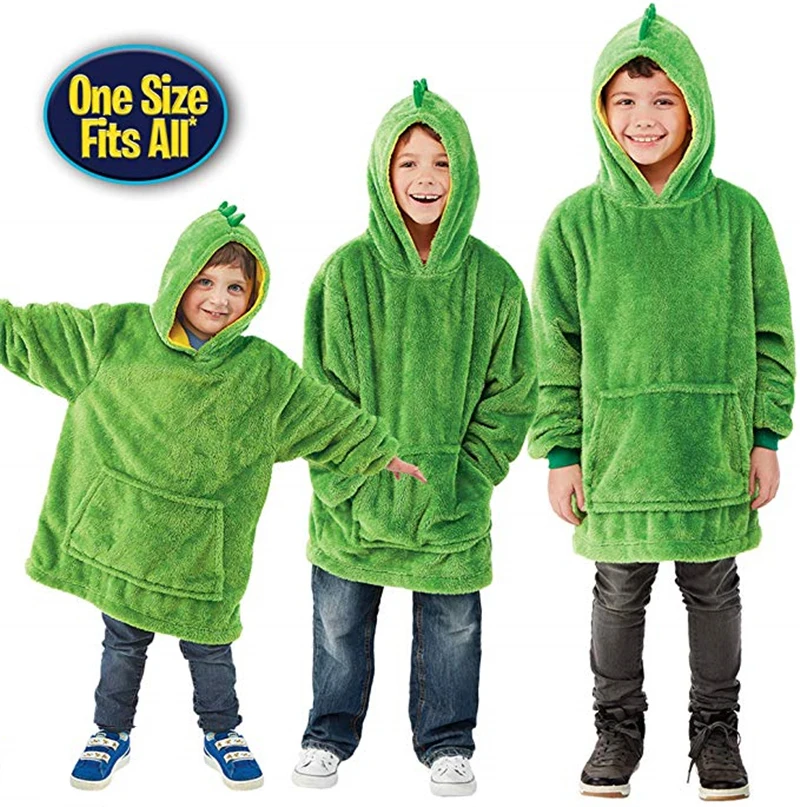 Skup 2019 nowy ciepły koc dla dzieci bluza Pet Shaped Wearable Hoodie koszula nocna dla 8 lat i powyżej na prezent na boże narodzenie