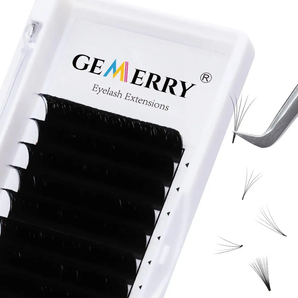 

Fan Eyelashes Extension Easy Fanning Matte Black Blooming Fast Automatic Flowering 3D Volume Lashes