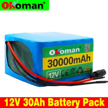 

12V 30Ah 3S12P 11.1V 12.6V High-power Lithium Battery Pack for Inverter Xenon Lamp Solar Street Light Sightseeing Car Etc
