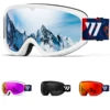 JULI Brand Professional Ski Goggles Double Layers Lens Anti-fog UV400 Ski Glasses Skiing Snowboard Gogglesw Goggles Men Women W1 6