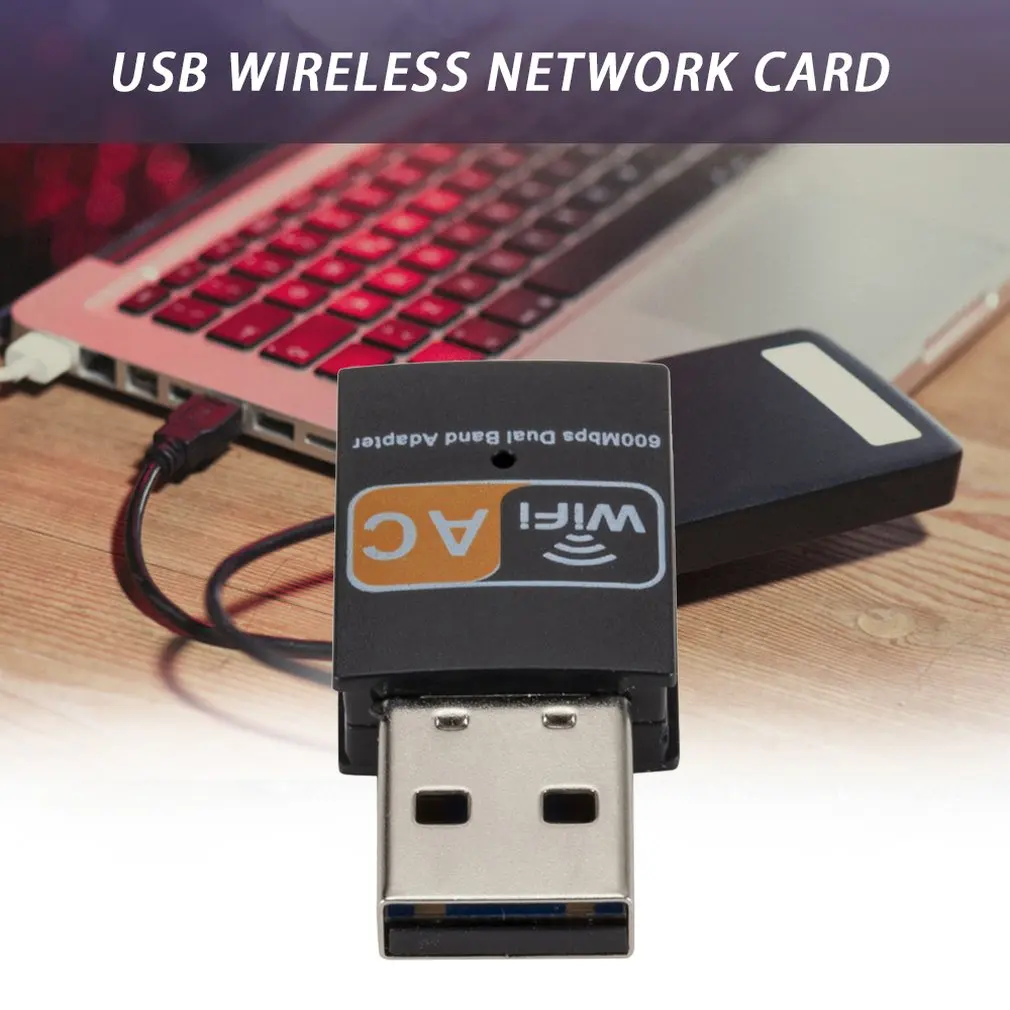 USB Adaptador Sem Fio Wi-Fi 600 Мбит/с Placa de Rede Wi-Fi Antena двухдиапазонный 2,4 ГГц usb Lan Ethernet 5 рецептор 802.11ac Wi-Fi