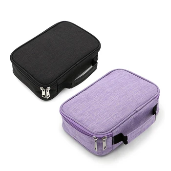 

2 Pcs 72 Holder Pen Colored Pencil Case School Multi-Functional High Capacity Zipper Pencil Bag for Student Art Supplies Purple