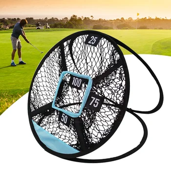 

Poped Up Playground Golf Chipping Net Target Hitting Mat Kids Adults Nylon Mesh Easy Storage Swing Practice Beginners