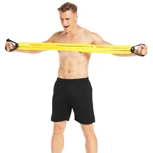 Портативный Йога тяга веревка прочный грудь расширитель упражнения фитнес Крытый эластичный 3 трубки веревка труба тренировки тренировочные полосы сопротивления