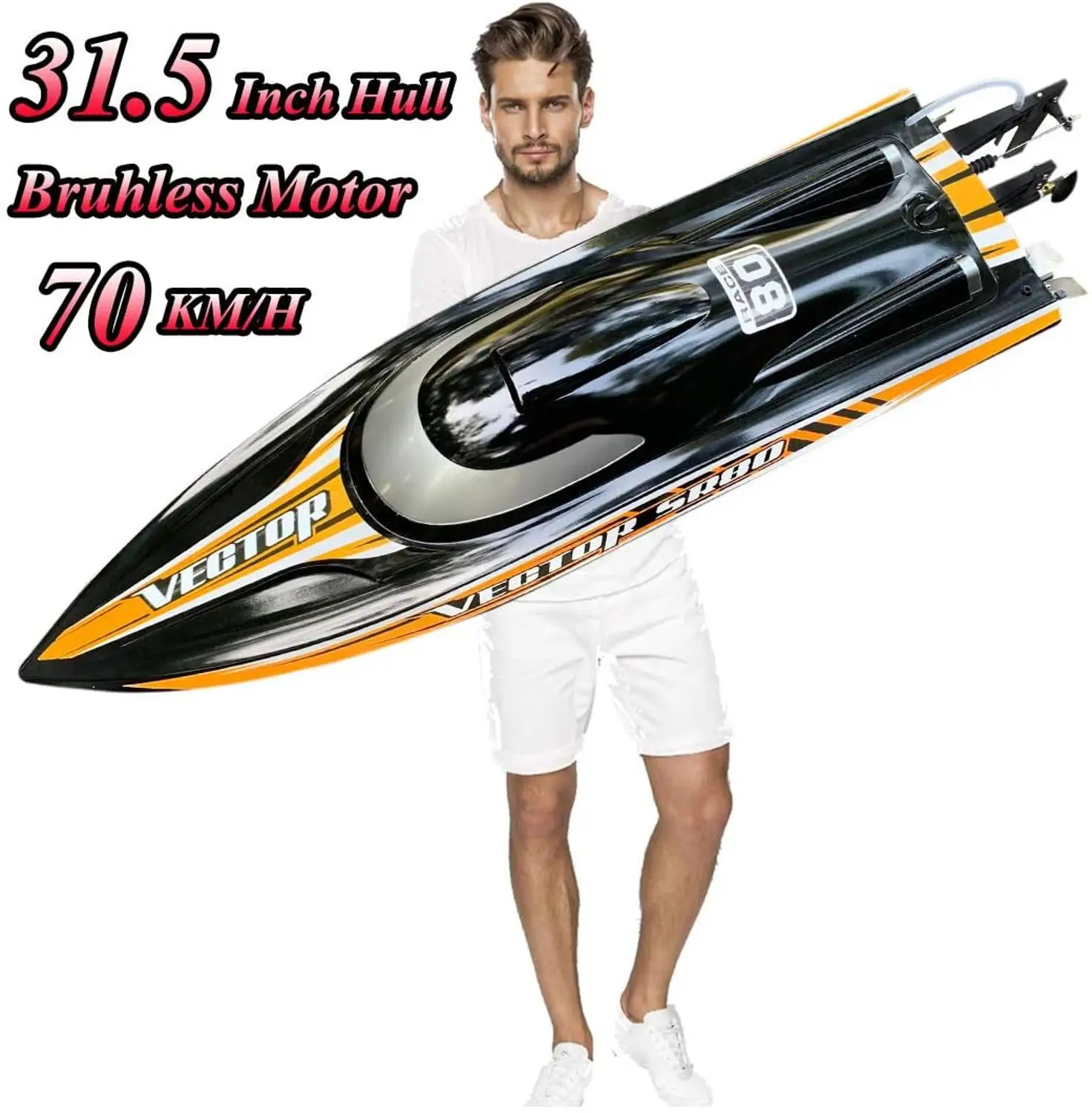 Ready to Run 31.5" Large Remote Control Speed boat for Adults RC Brushless Boat Submarine 70km/h+
Ready to Run 31.5" Large Remote Control Speed boat for Adults RC Brushless Boat Submarine 70km/h+