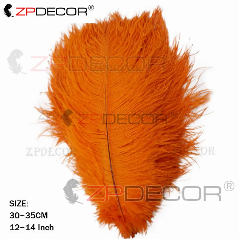 ZPDECOR натуральное высококачественное страусиное перо 30-35 см/12-14 дюймов для рукоделия свадебных ювелирных изделий ремесло карнавальное платье