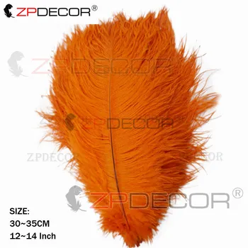 

ZPDECOR Natural High-quality ostrich feather 30-35cm / 12-14 Inch for DIY wedding jewelry craft carnival dress