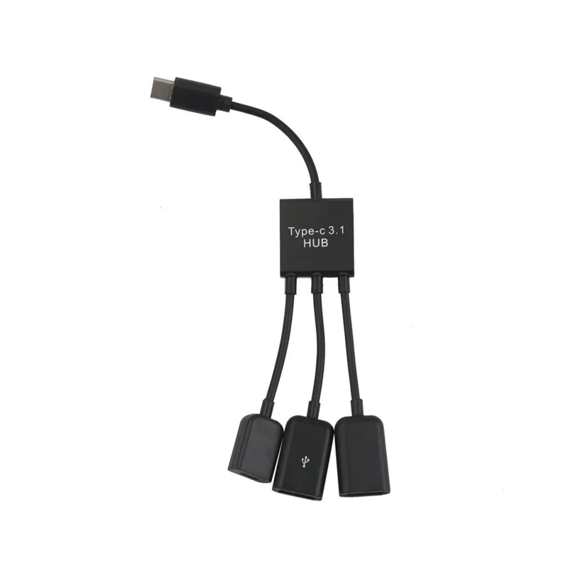 Usb хаб Type C 3 в 1 кабель адаптер типа Папа мама с двойным USB хостом для зарядки OTG