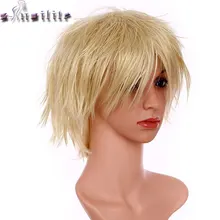 S-noilite леди и джентльмен короткий парик косплей костюм Жаростойкие вечерние красные фиолетовые синтетические волосы