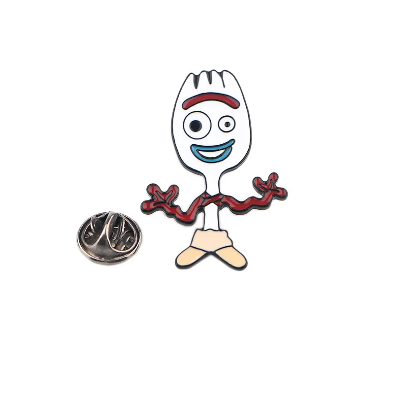 K653 забавные ювелирные изделия Forky Hello I am trash нагрудная булавка милый Вдохновленный аниме ювелирные изделия металлическая брошь булавки Джинсовая Шляпа значок