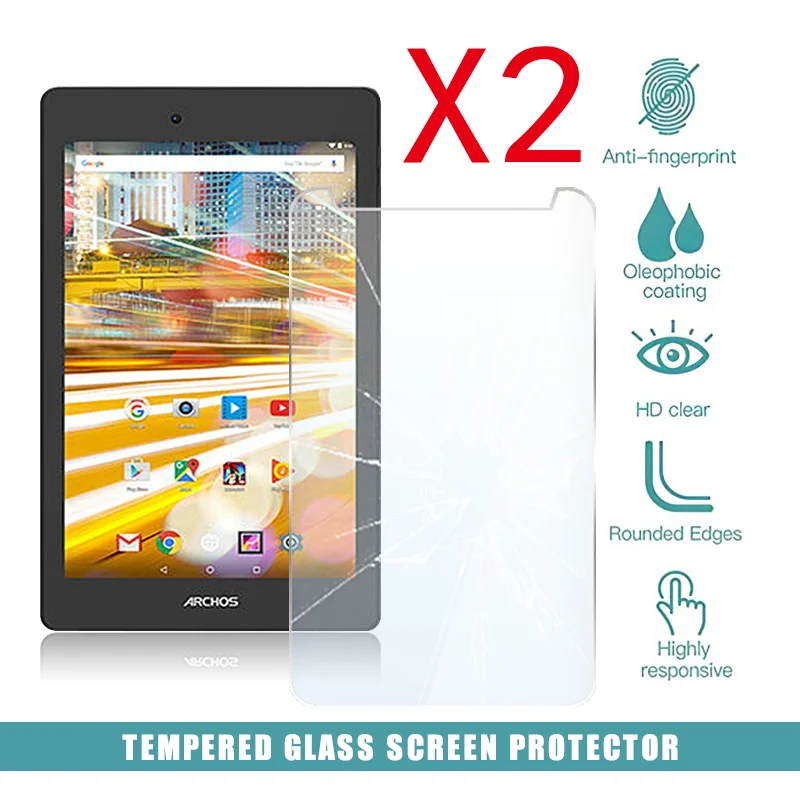 

2Pcs Tablet Tempered Glass Screen Protector Cover for Archos 70 Oxygen HD Eye Protection Anti-Screen Breakage Tempered Film