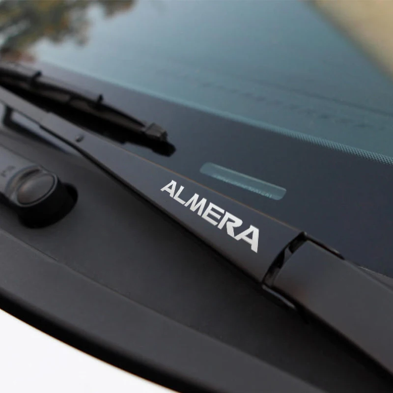 Car Metal Emblem Window Wiper Stickers Reflective Decor Decals For Nissan Almera G15 N16