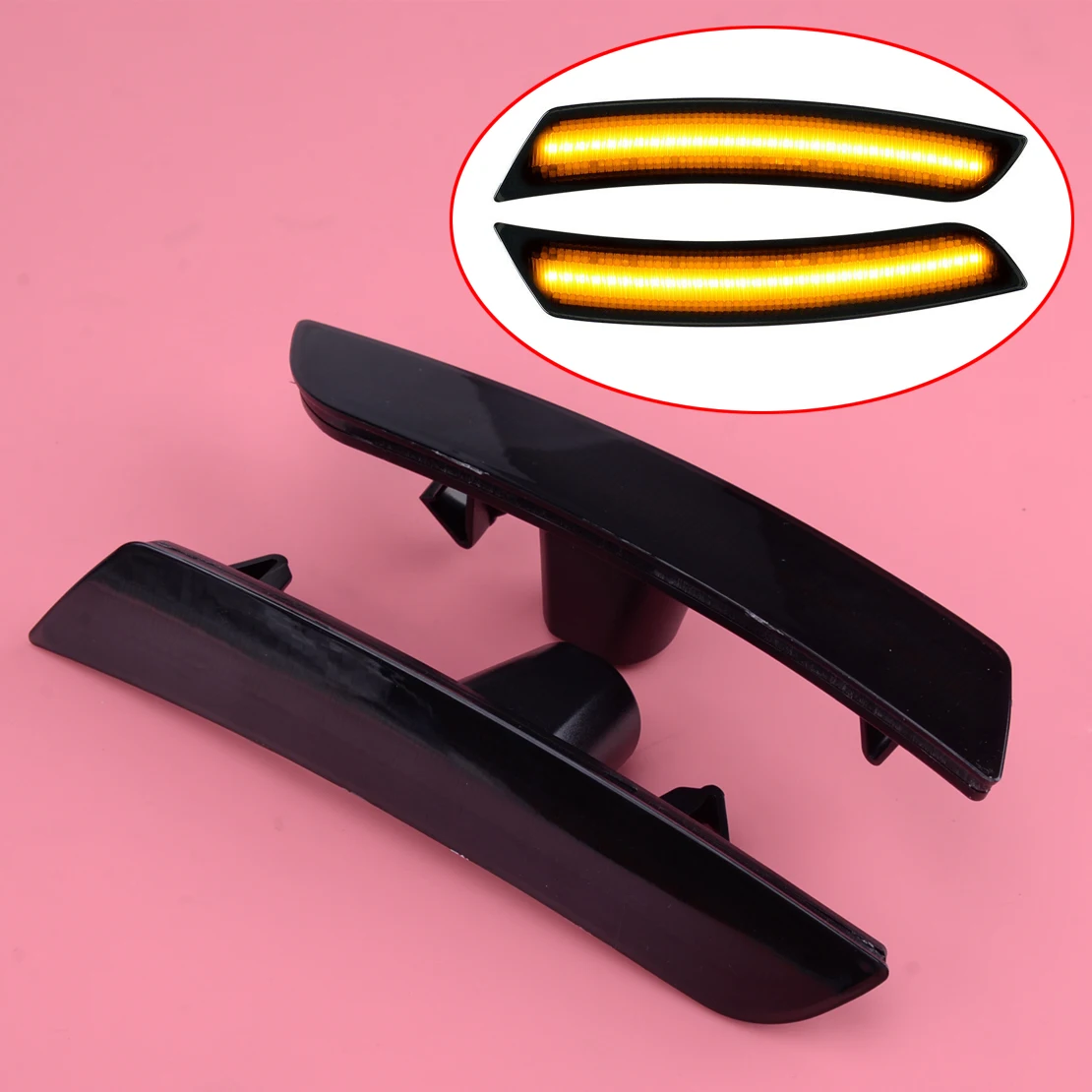 ABS 2 шт Янтарный передний Копченый янтарь светодиодный боковой габаритный фонарь