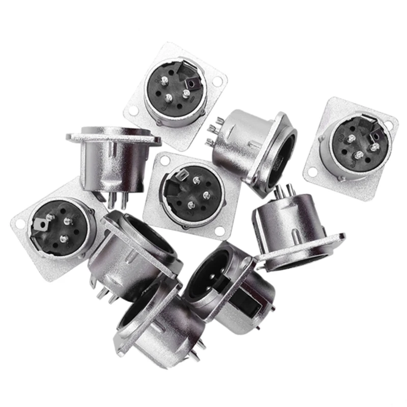 

10 x XLR Male Chassis Panel Mount Socket 3 Pin Audio Studio Connector