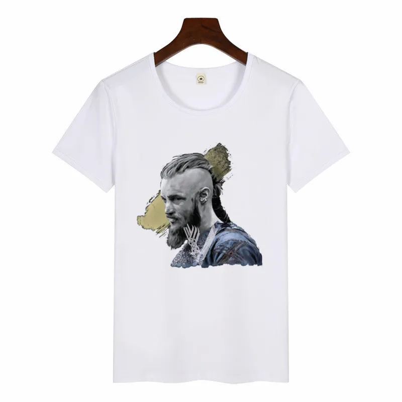 Новейшие дизайнерские футболки KING Ragnar Lothbrok Vikings Женская майка с коротким рукавом повседневные футболки топ с круглым вырезом Футболка