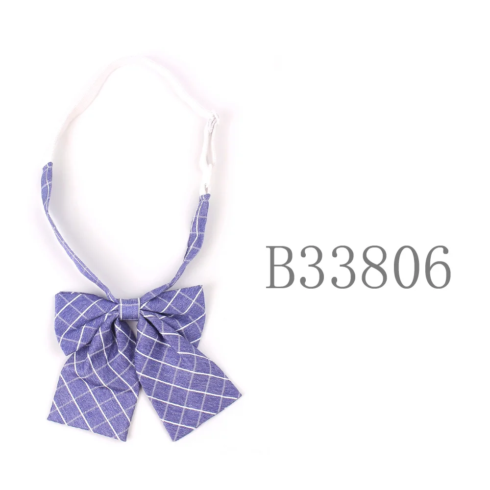 Женский Галстук, клетчатый шейный галстук для дам, костюмы, 7 см. Галстуки, тонкие резинки для девочек, Gravatas, резиновый галстук для мальчиков - Цвет: B33806
