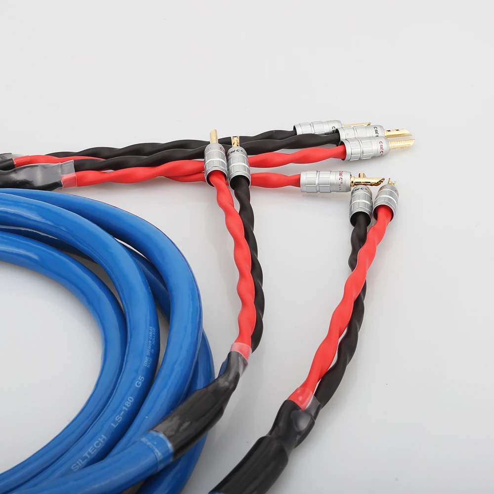 Cable de altavoz chapado en plata y cobre LS-180 con conector Banana chapado en oro CMC cable de altavoz hifi - 4