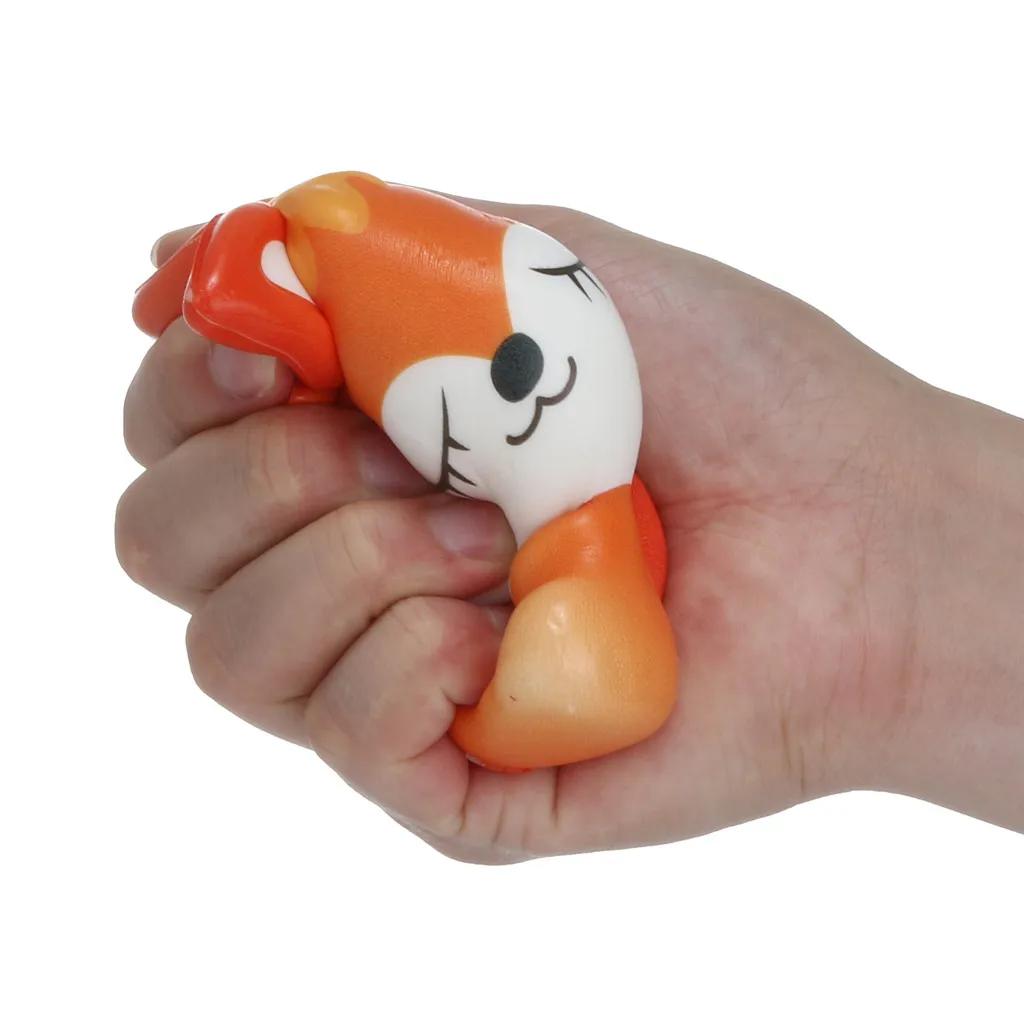 Игрушка Squishies Fox медленно поднимающийся крем Kawaii ароматизированный облегчение стресса милые животные медленно поднимающийся ароматизированный подарок на день детей сжимающая игрушка