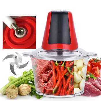 

3L Electric Kitchen Meat Grinder Chopper Cocina Shredder Food Chopper Stainless Steel Electric Household Processor Kitchen Tools