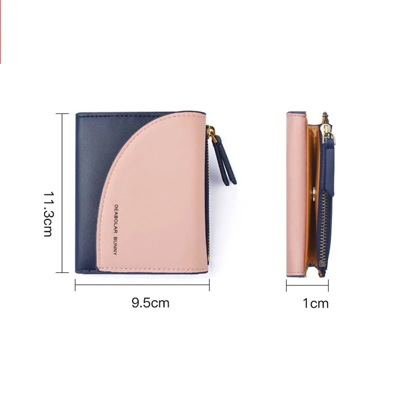 

Lady`s Purse Wallet Womem Wallets Fold High Large Capacity Zipper Card Change Bag Simple Fashion Convenience Botton Purses