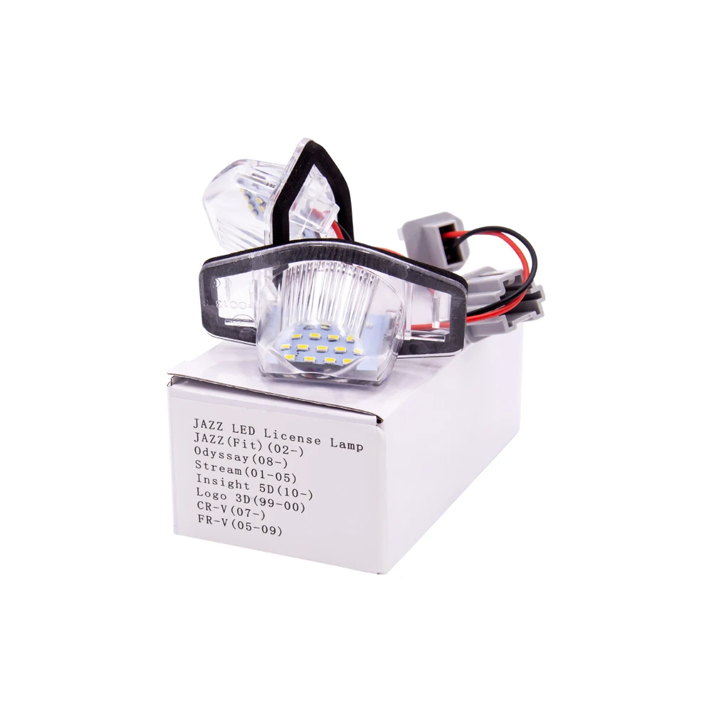 

2pcs 18 LED Lamp Number License Plate Light for Honda Fit Jazz Odyssey Stream Insight CRV FRV HR-V Crosstour 5D DXY