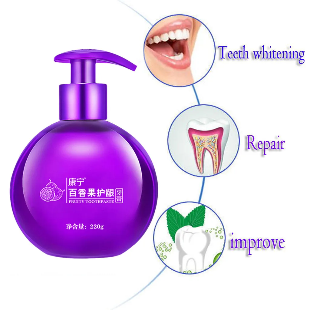 

Baking soda pressed toothpaste baking soda toothpaste to smoke stains fresh breath Passion Fruit Blueberry Guava Rambutan F824