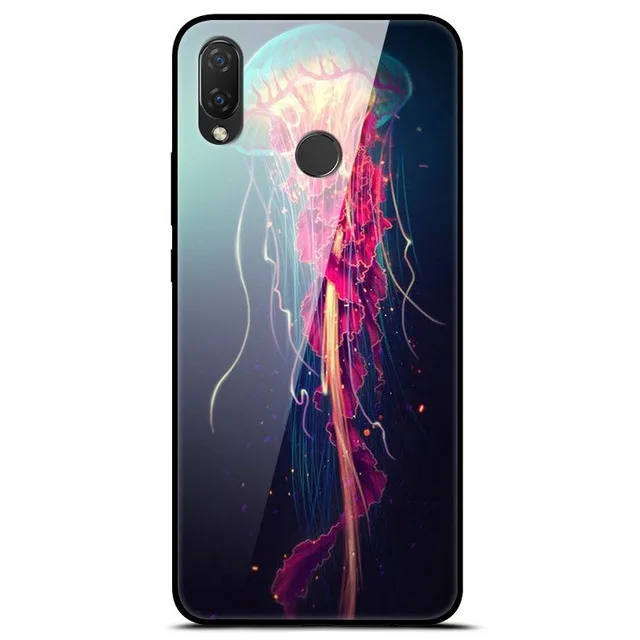 Чехол для huawei Honor 10 Lite, чехол из закаленного стекла, задняя крышка для Fundas huawei P Smart /Honor 10 Lite, чехол для телефона s - Цвет: 27