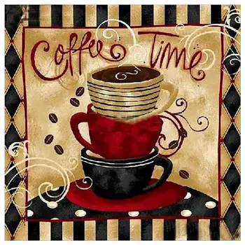 

Coffee Cups Drill Resin Ribbon 5D Diy Embroidery Diamond Painting Cross Stitch Kits full wall sticker decorations