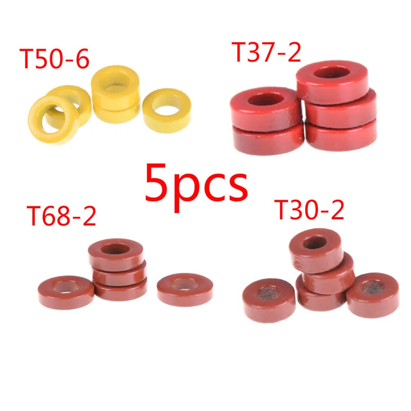 5 шт./лот T50-6 T30-2 T68-2 T37-2 Carbonyl Iron Powder Core высокочастотный радиочастотный магнитный