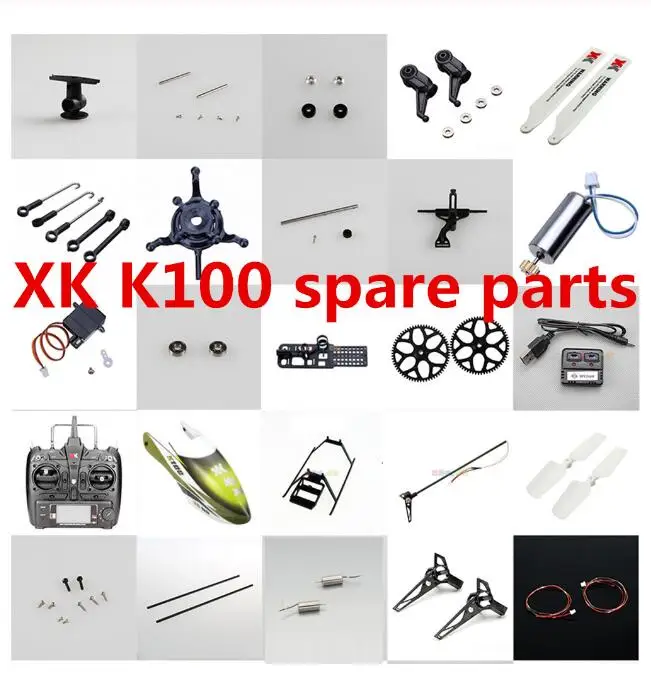 Wltoys XK K100 Запчасти для радиоуправляемого вертолета основной хвостовой двигатель