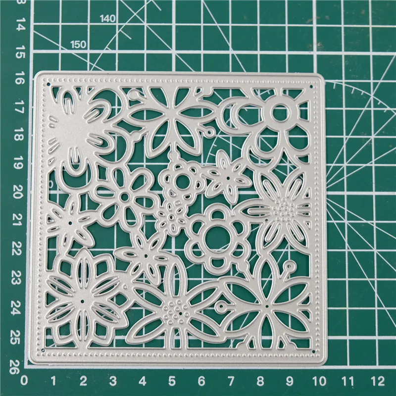 

Eastshape Squre Flower Dies Frame Metal Cutting Dies Card Making Scrapbooking Dies Embossing Stencil Background Lace Craft Dies