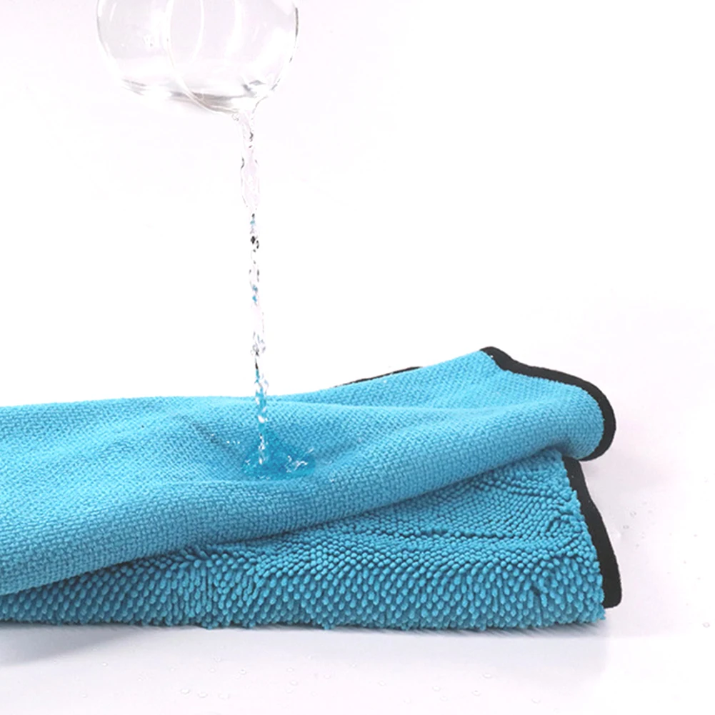 Полотенце для мытья автомобиля, очищающая высушивающая салфетка, скрученный ворс из микрофибры, мягкая домашняя Двусторонняя впитывающая многофункциональная