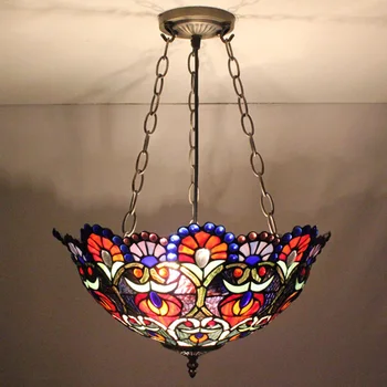 

European style retro glass pendant light living room bedroom bar individuality originality color glass pendant lamps Z113634